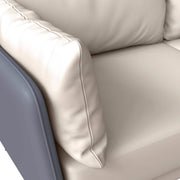 Luxify 3-Seater Leather Sofa with Stainless Steel Legs and Removable Cushions Green Sofa Leisuremod