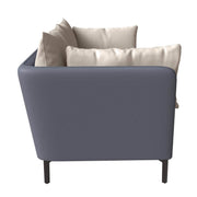 Luxify 3-Seater Leather Sofa with Stainless Steel Legs and Removable Cushions Green Sofa Leisuremod
