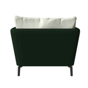 Luxify Single-Seater Leather Sofa Accent Armchair with Stainless Steel Legs and Removable Cushions Green Sofa Leisuremod
