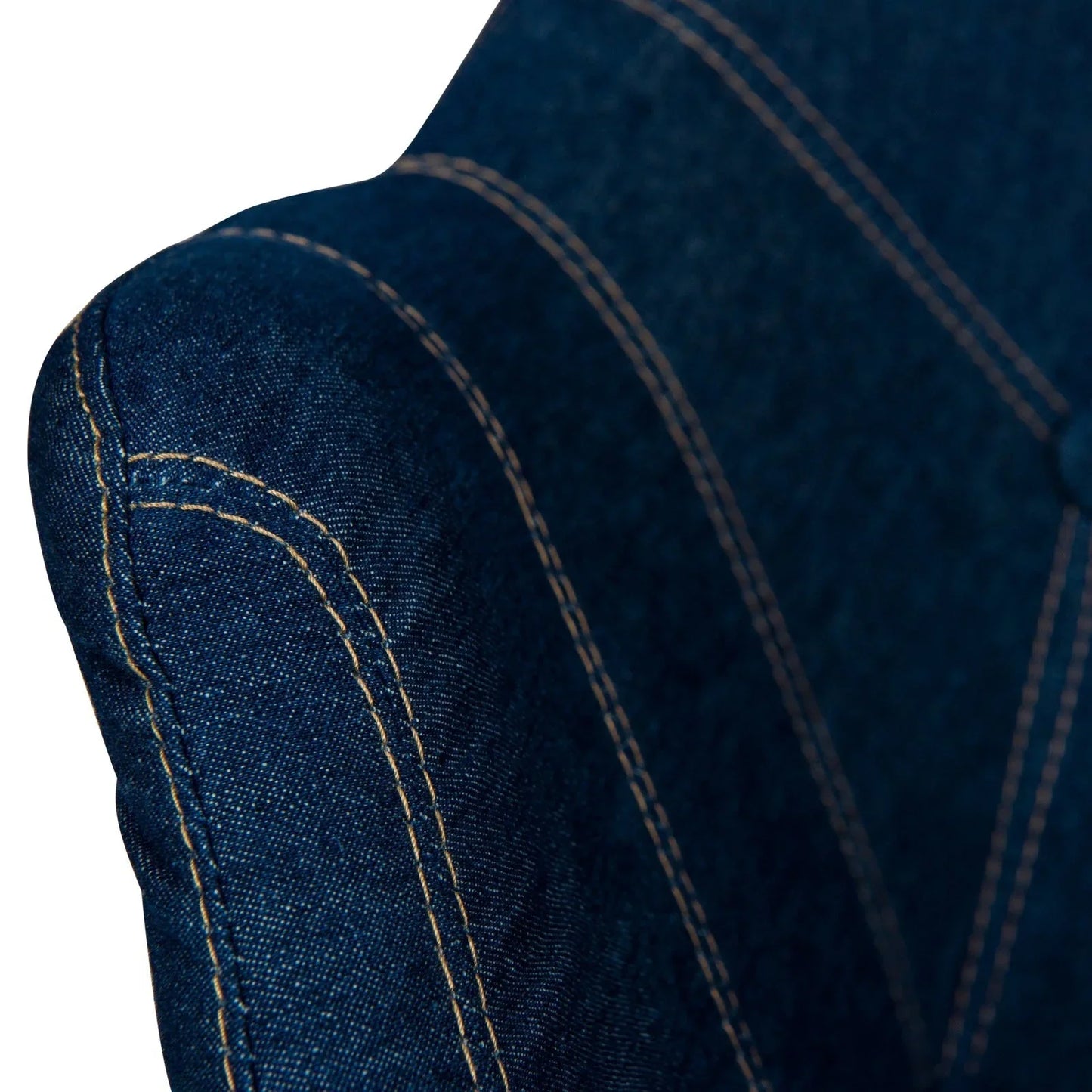 Milburn Tufted Denim Lounge Accent Chair, Set of 4 - Elax Furniture