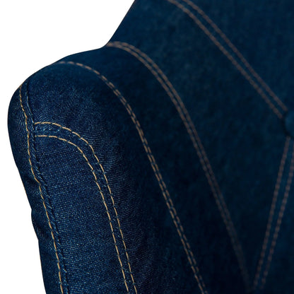 Milburn Tufted Denim Lounge Accent Chair, Set of 4 - Elax Furniture