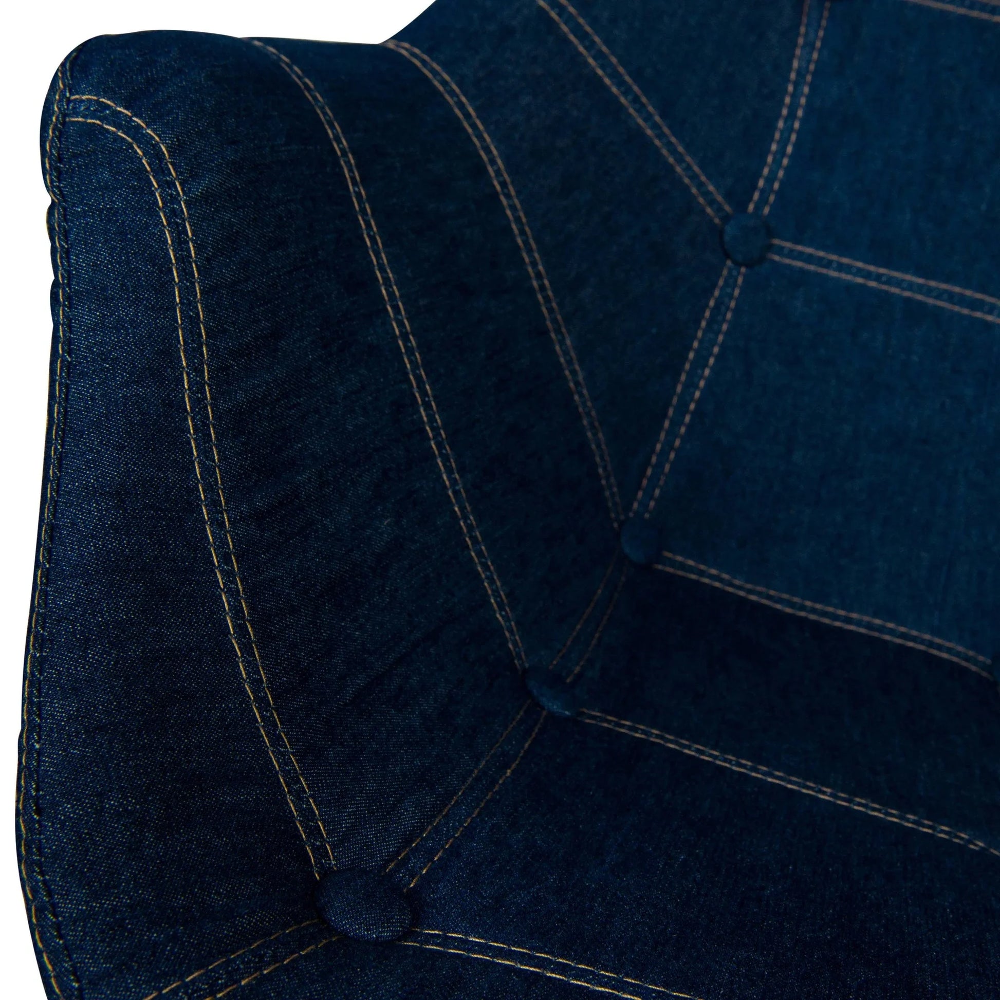 Milburn Tufted Denim Lounge Accent Chair, Set of 4 - Elax Furniture