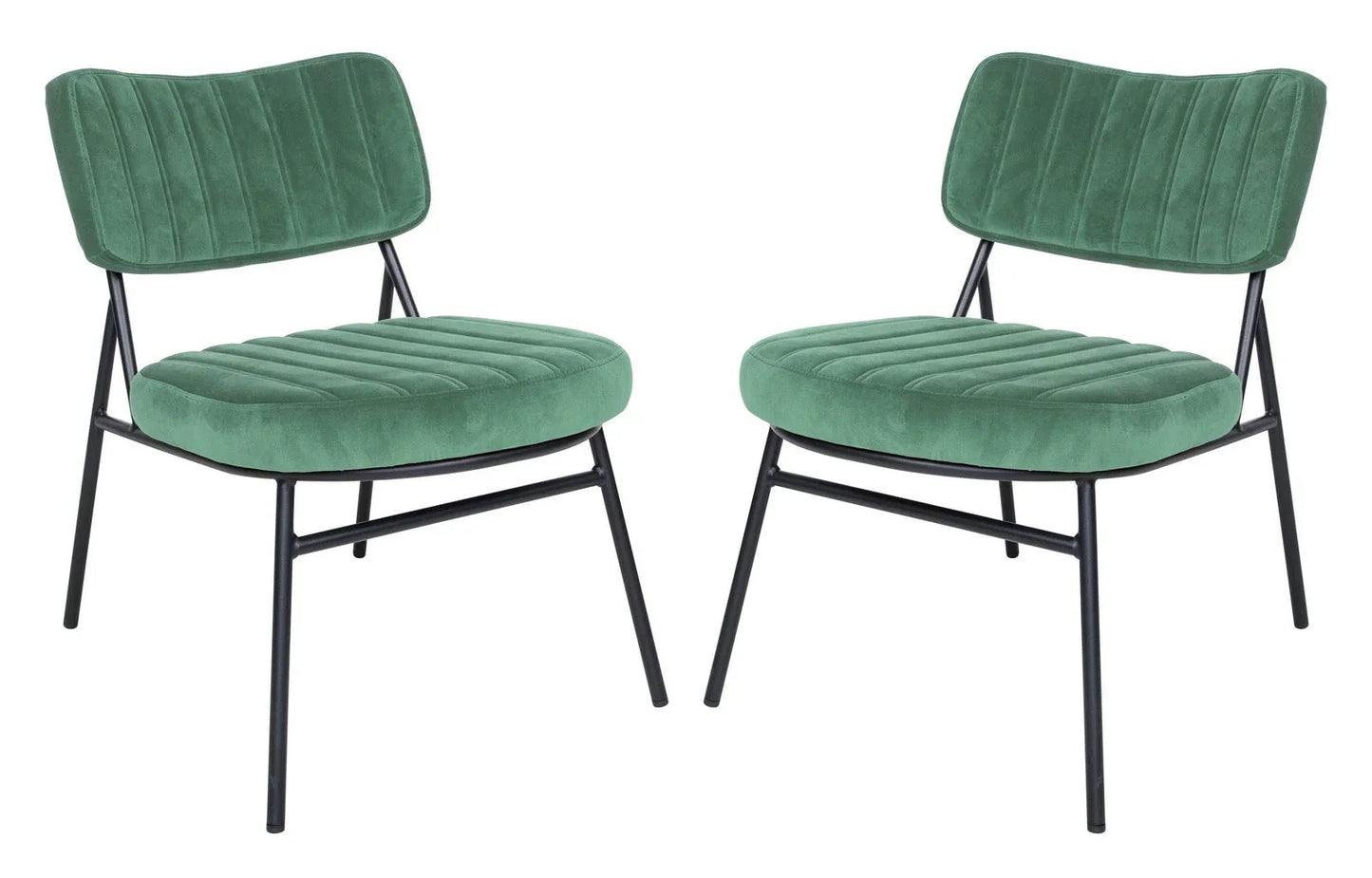 Marilane Velvet Accent Chair With Metal Frame Set of 2 - Elax Furniture