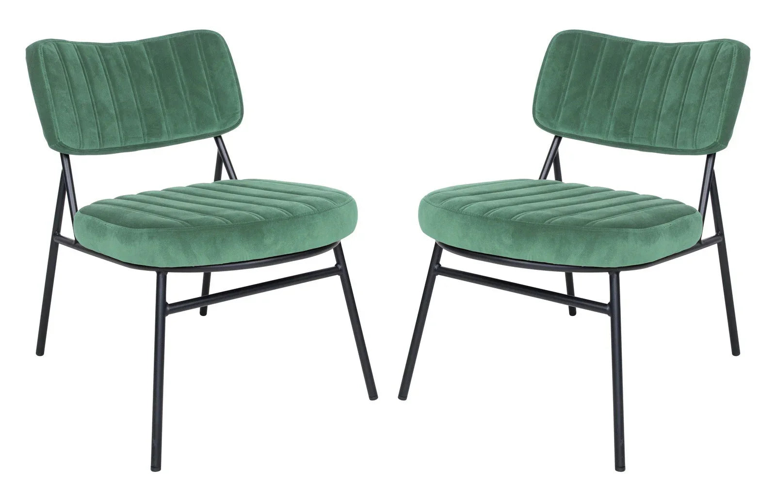 Marilane Velvet Accent Chair With Metal Frame Set of 2 - Elax Furniture