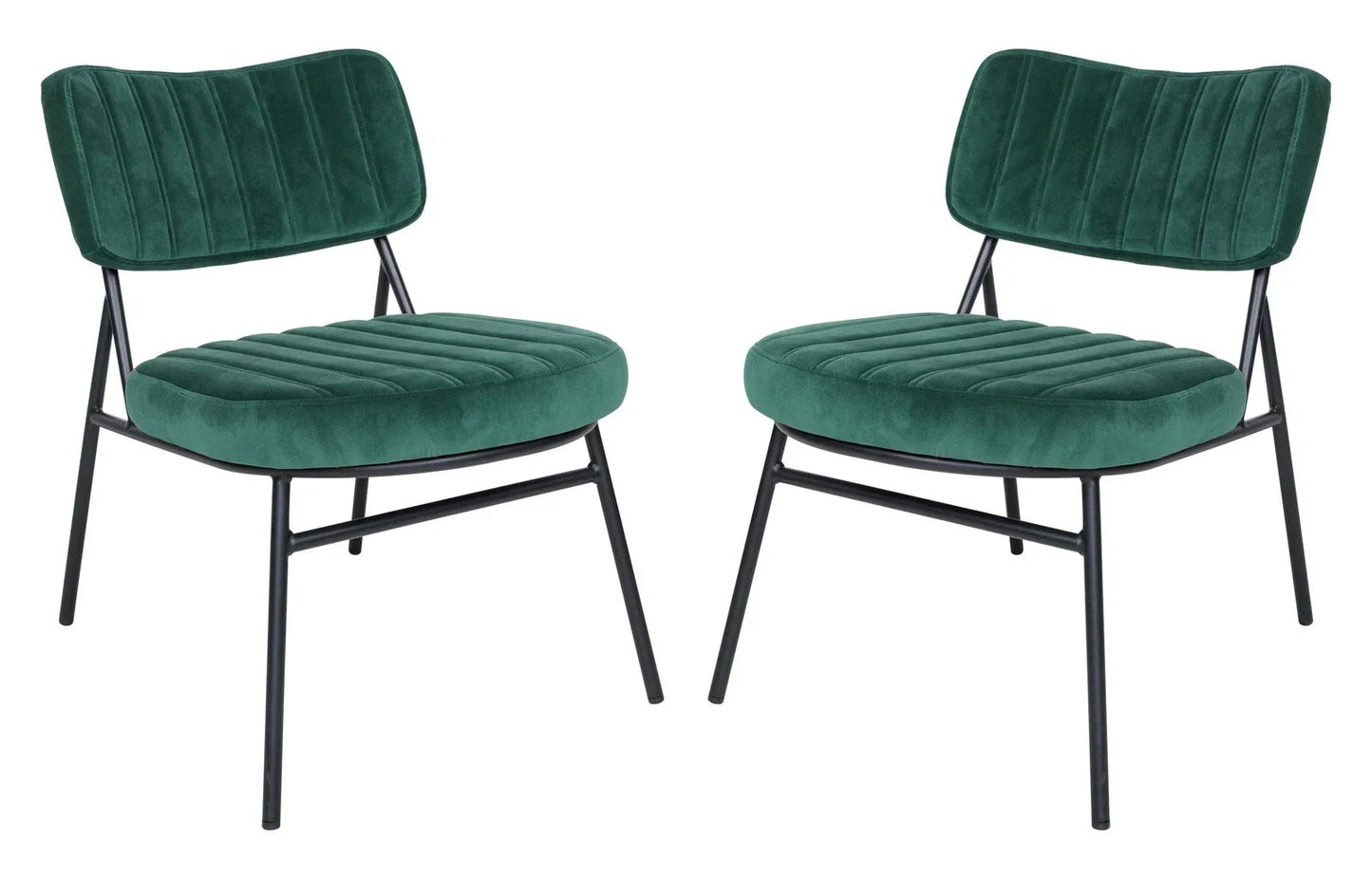 Marilane Velvet Accent Chair With Metal Frame Set of 2 - Elax Furniture