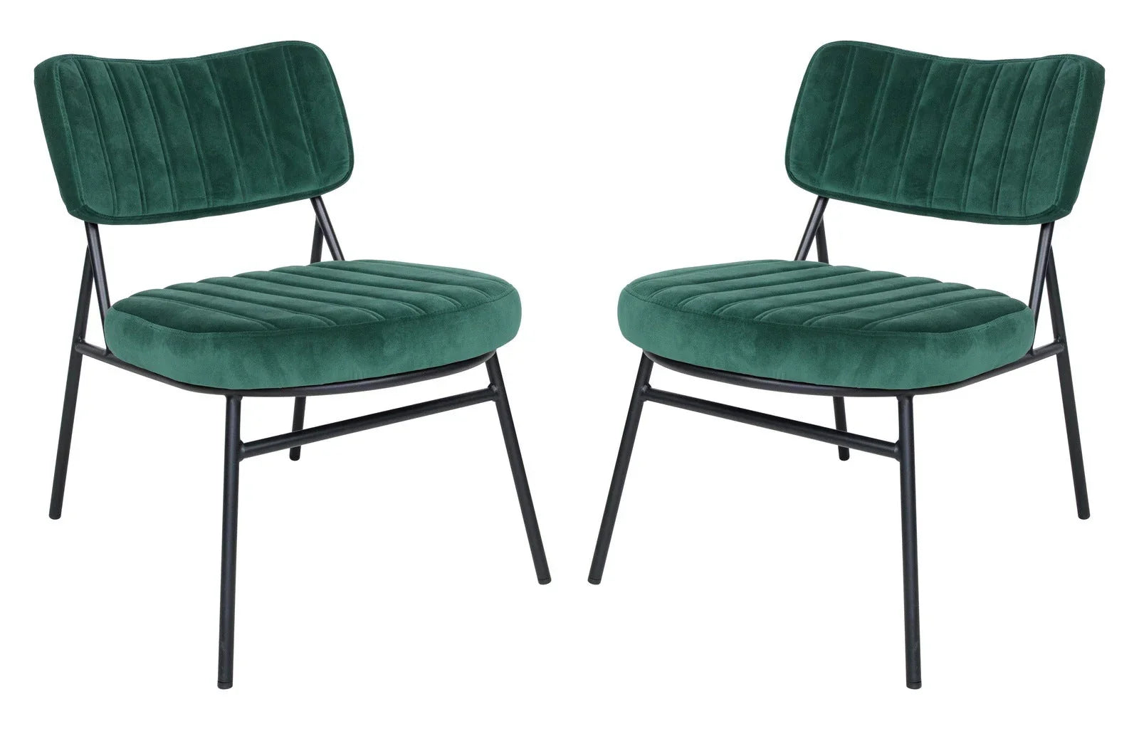 Marilane Velvet Accent Chair With Metal Frame Set of 2 - Elax Furniture