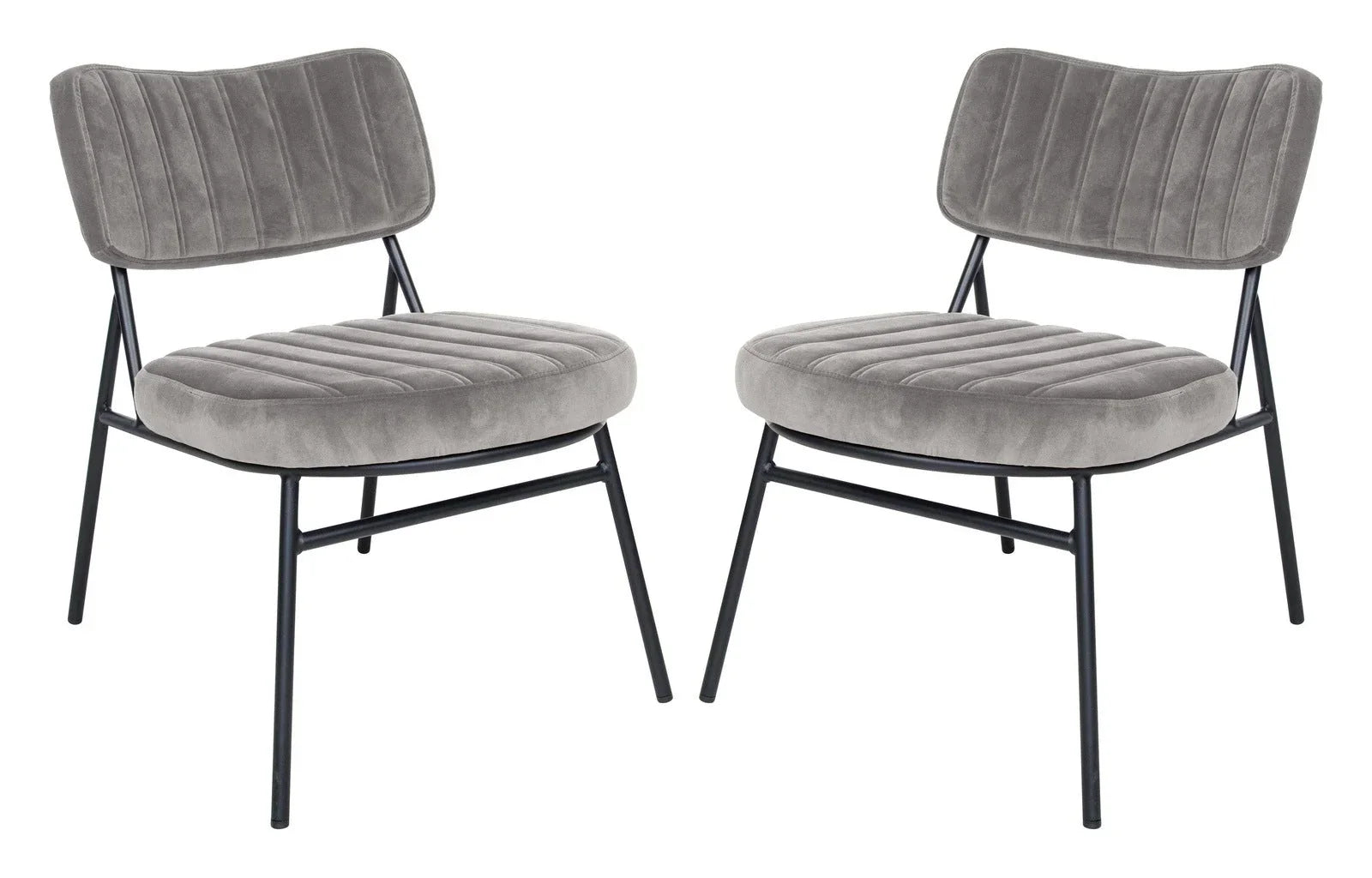 Marilane Velvet Accent Chair With Metal Frame Set of 2 - Elax Furniture