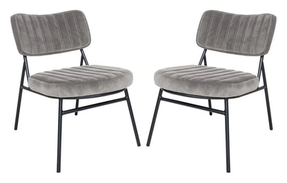 Marilane Velvet Accent Chair With Metal Frame Set of 2 - Elax Furniture