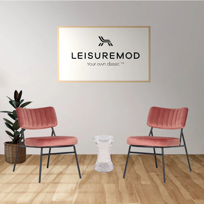 Marilane Upholstered Velvet Accent Chair With Metal Frame - Elax Furniture