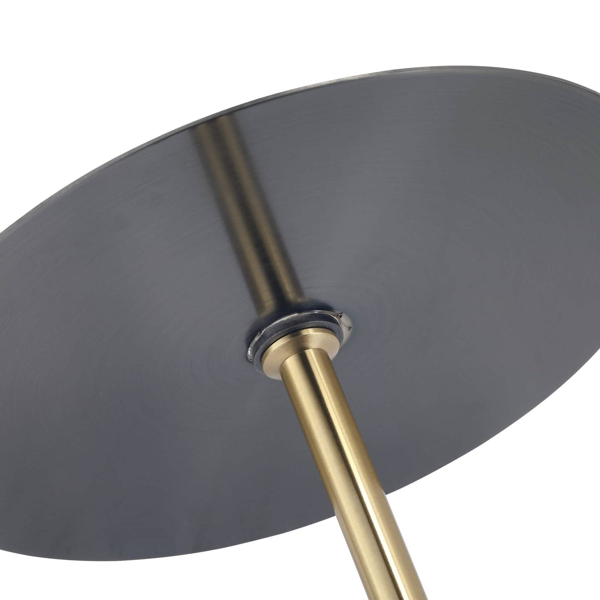 Malta Round Side Table Modern Accent End Table with Stainless Steel Pedestal Base Black Side Table LeisureMod