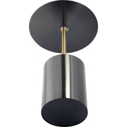 Malta Round Side Table Modern Accent End Table with Stainless Steel Pedestal Base Black Side Table LeisureMod