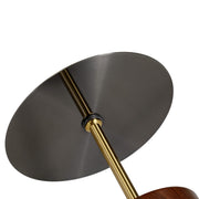 Malta Round Side Table Modern Accent End Table with Stainless Steel Pedestal Base Brown Side Table LeisureMod