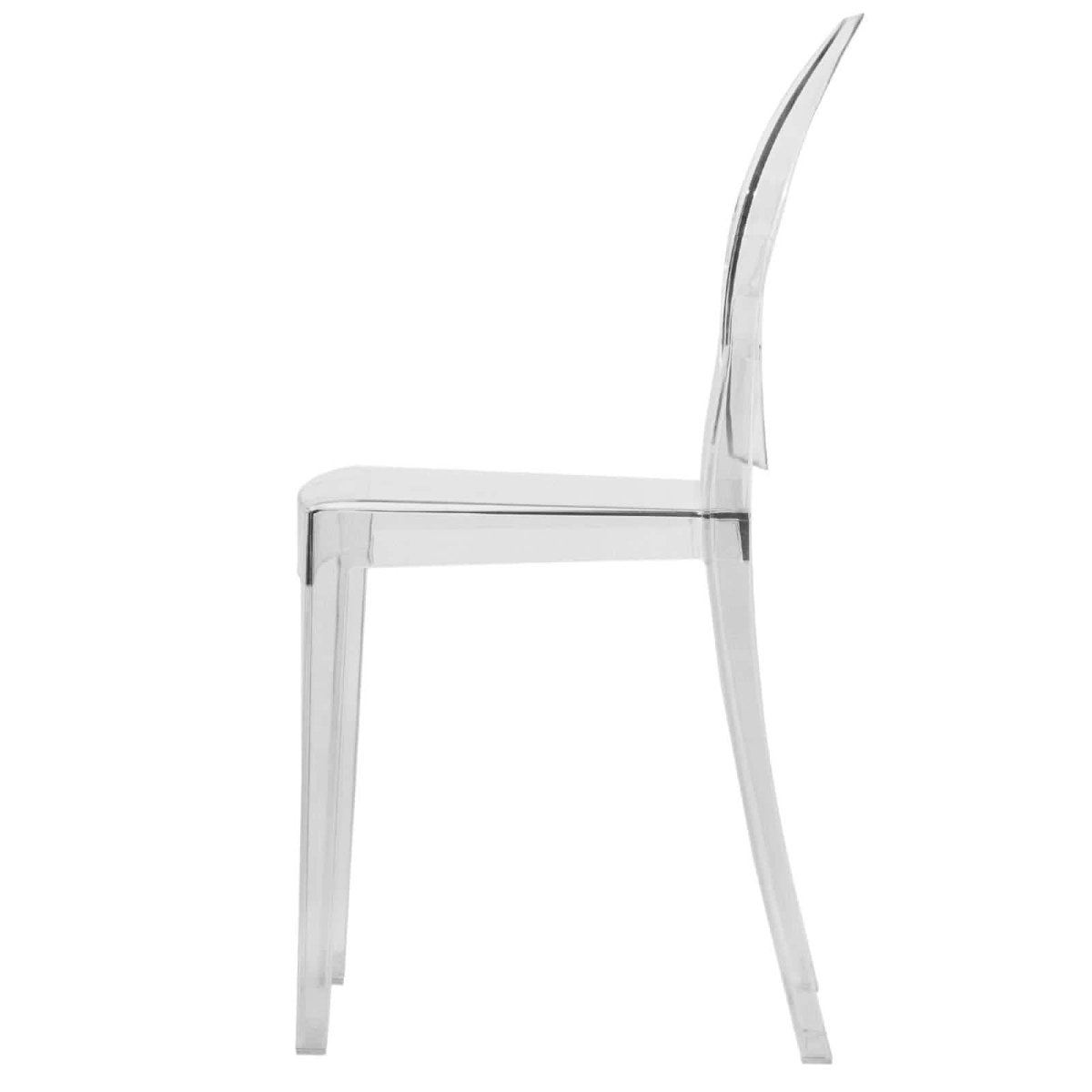 Marion Modern Transparent Acrylic Dining Chair Clear Dining Chair Leisuremod