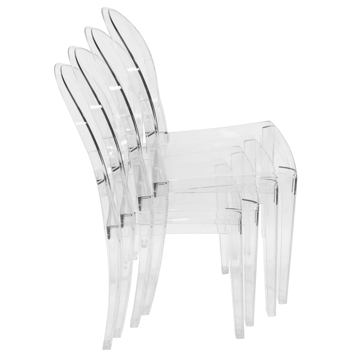 Marion Modern Transparent Acrylic Dining Chair Clear Dining Chair Leisuremod
