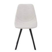 Markley Leather Dining Chair With Black/Gold Metal Legs Black Cream Dining Chair Leisuremod