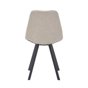 Markley Leather Dining Chair With Black/Gold Metal Legs Black Light Grey Dining Chair Leisuremod