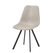 Markley Leather Dining Chair With Black/Gold Metal Legs Black Light Grey Dining Chair Leisuremod