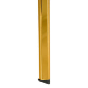 Markley Leather Dining Chair With Black/Gold Metal Legs Gold Light Grey Dining Chair Leisuremod
