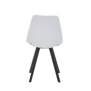 Markley Leather Dining Chair With Black/Gold Metal Legs Black White Dining Chair Leisuremod