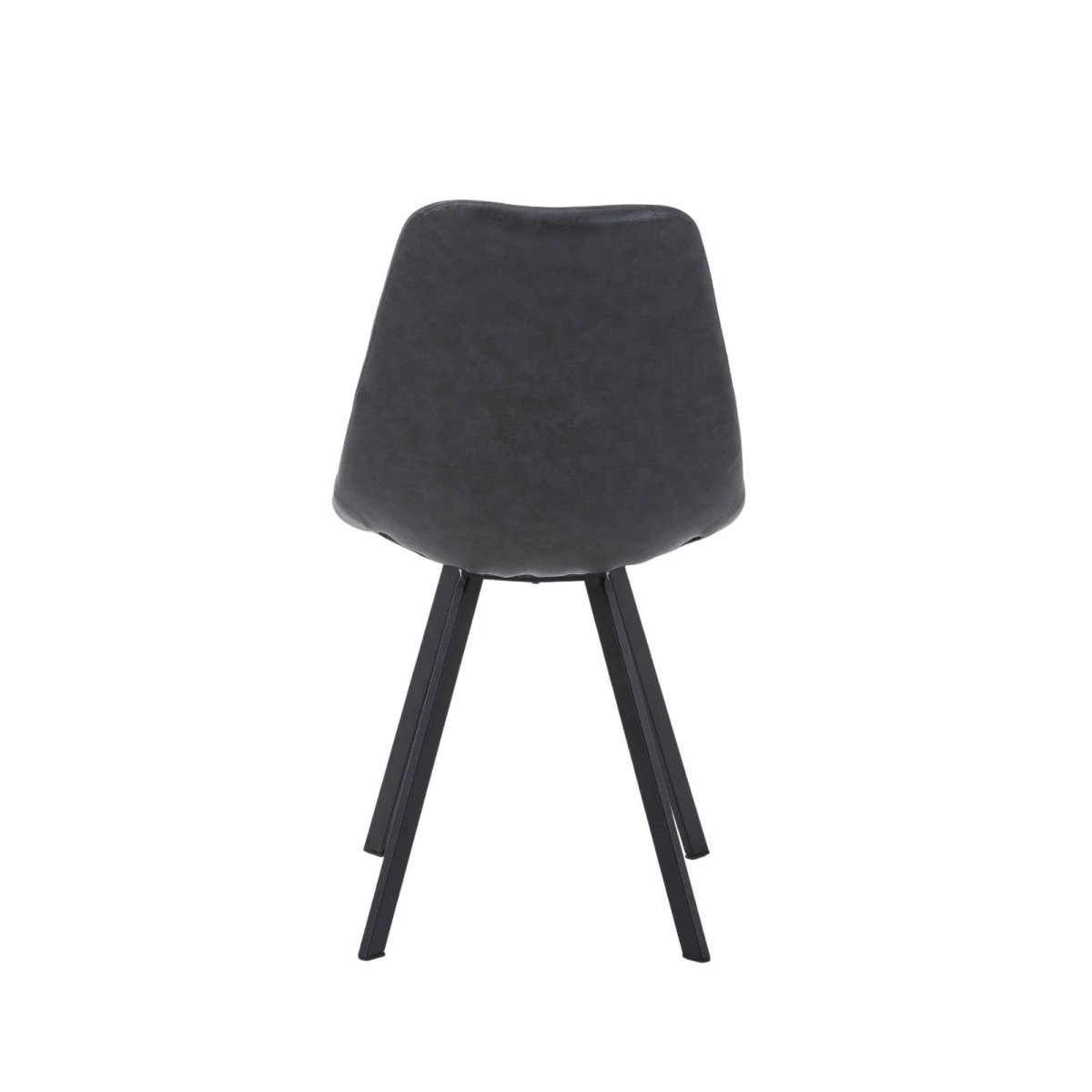 Markley Leather Dining Chair With Black/Gold Metal Legs Black Charcoal Black Dining Chair Leisuremod