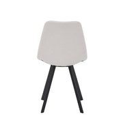 Markley Leather Dining Chair With Black/Gold Metal Legs Black Cream Dining Chair Leisuremod