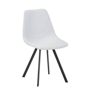 Markley Leather Dining Chair With Black/Gold Metal Legs Black White Dining Chair Leisuremod