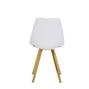Markley Leather Dining Chair With Black/Gold Metal Legs Gold White Dining Chair Leisuremod