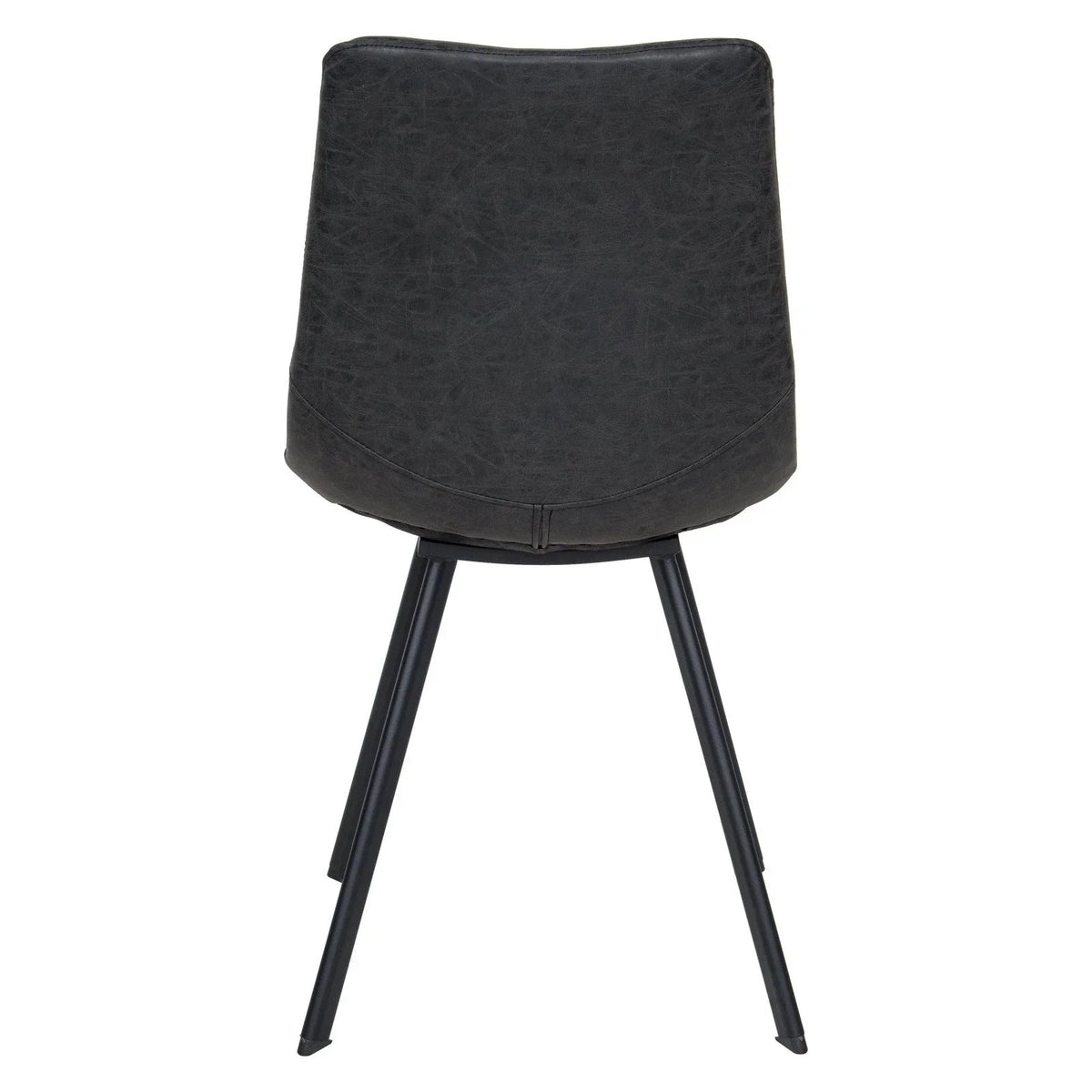 Markley Leather Dining Chair With Black/Gold Metal Legs (Open Box) - Elax Furniture