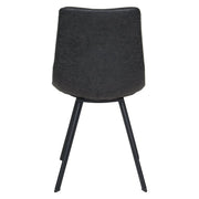 Markley Leather Dining Chair With Black/Gold Metal Legs (Open Box) - Elax Furniture
