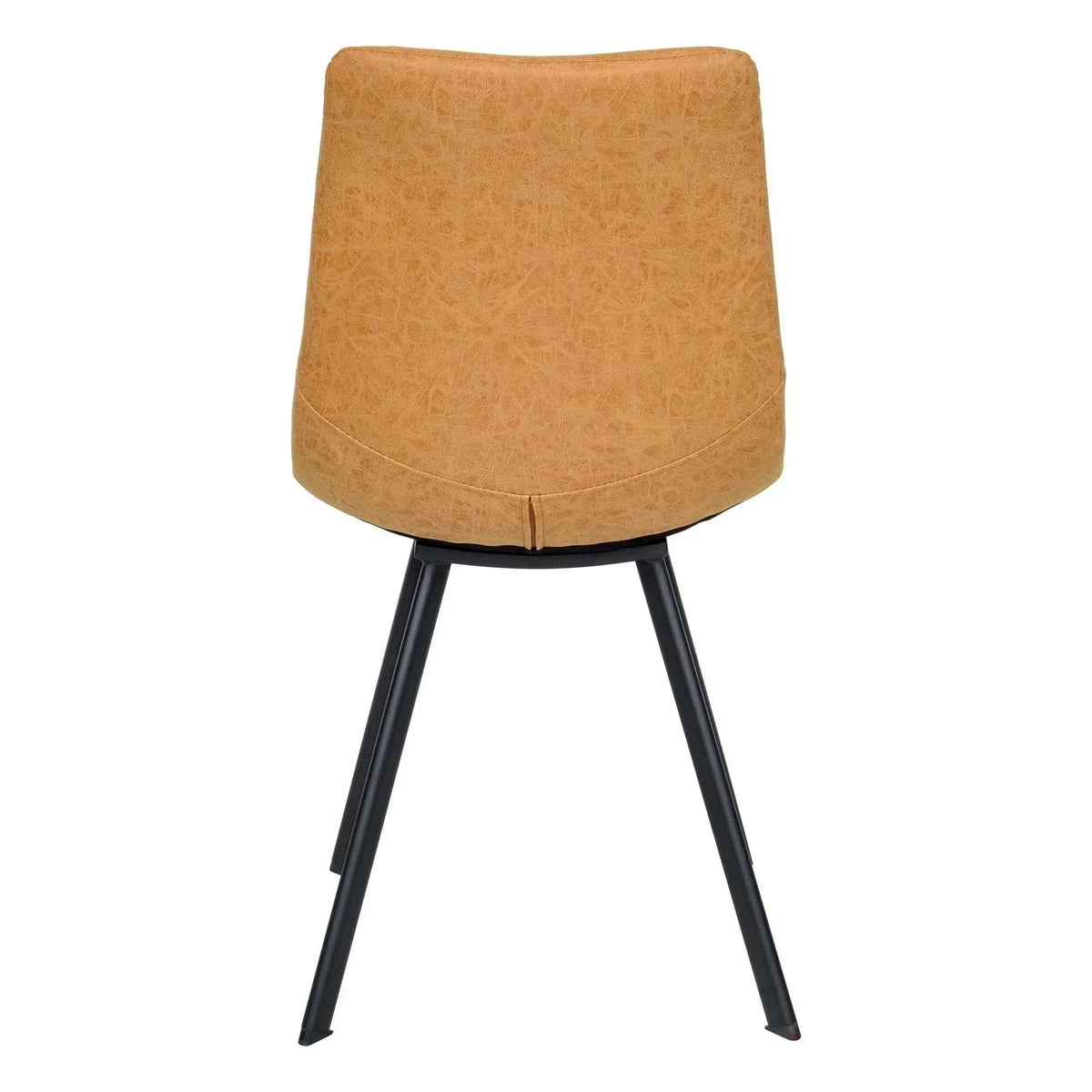 Markley Leather Dining Chair With Black/Gold Metal Legs (Open Box) - Elax Furniture