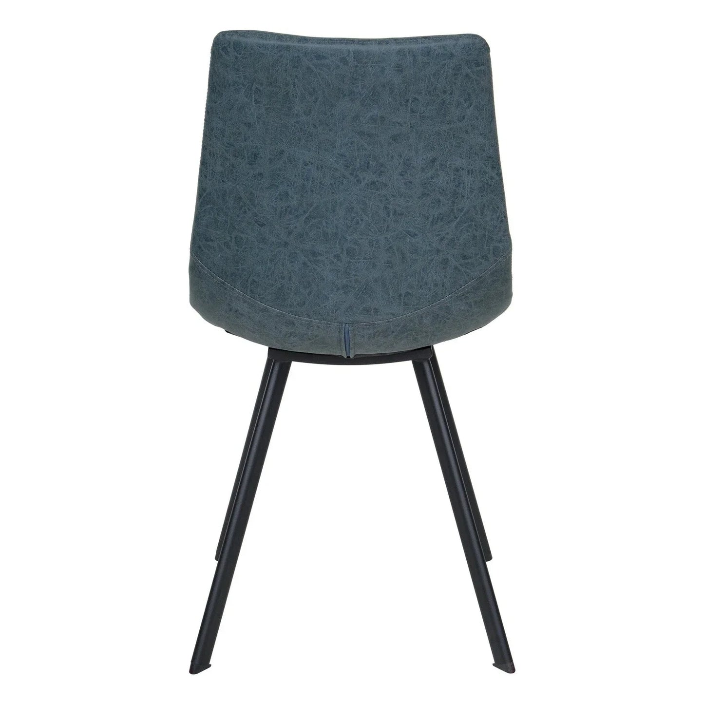 Markley Modern Leather Dining Chair With Metal Legs Set of 4 - Elax Furniture