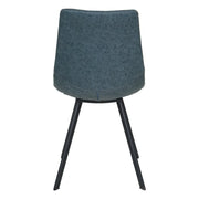 Markley Leather Dining Chair With Black/Gold Metal Legs (Open Box) - Elax Furniture