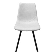 Markley Leather Dining Chair With Black/Gold Metal Legs (Open Box) - Elax Furniture