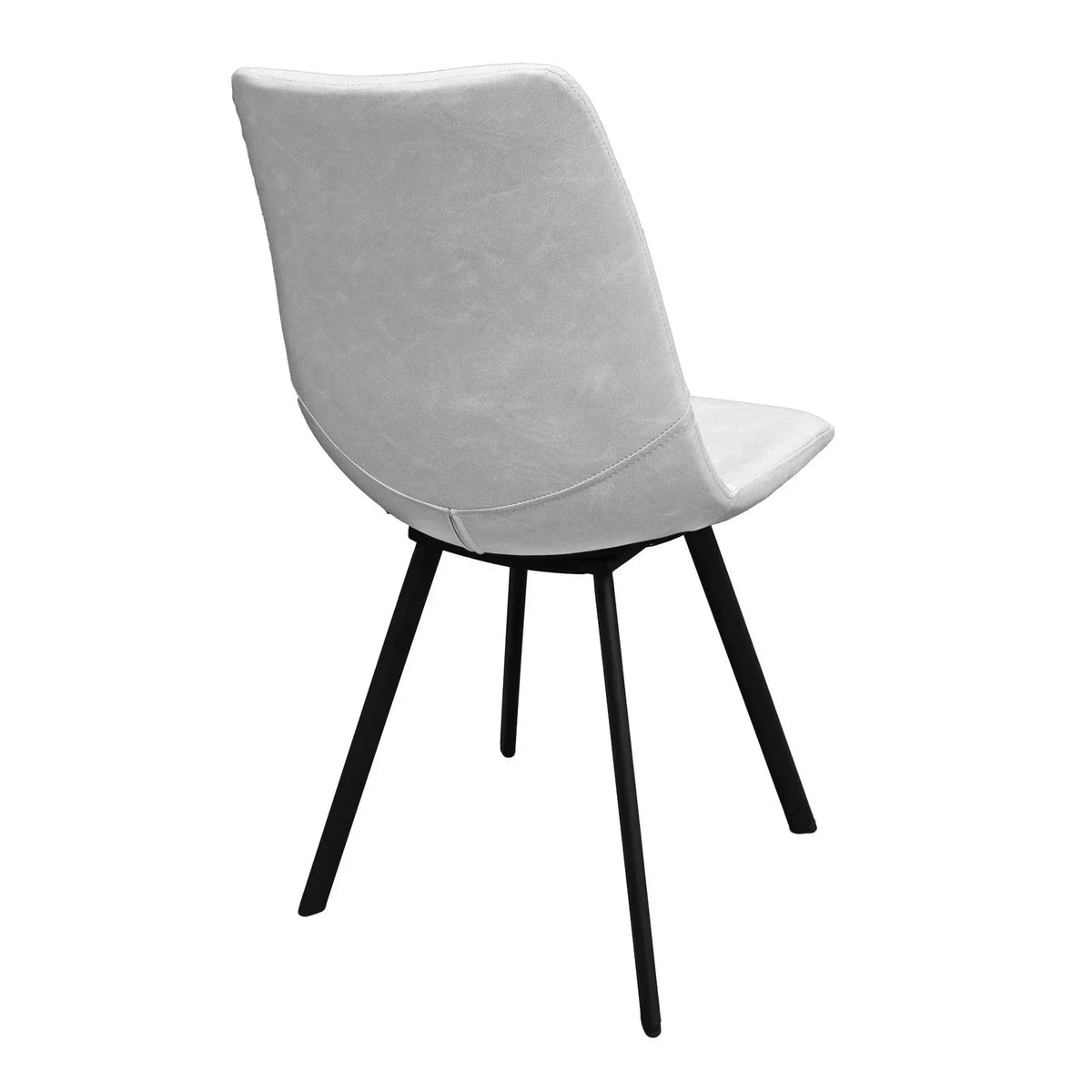 Markley Leather Dining Chair With Black/Gold Metal Legs (Open Box) - Elax Furniture