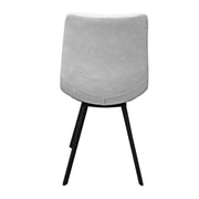 Markley Leather Dining Chair With Black/Gold Metal Legs (Open Box) - Elax Furniture