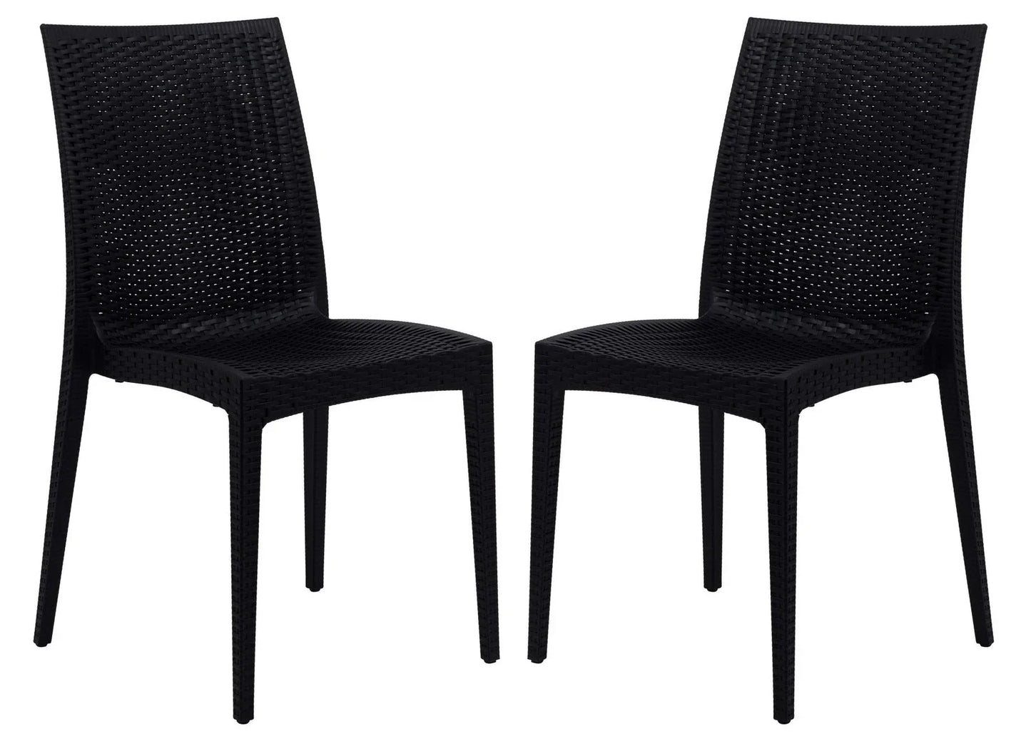 Mace Patio Outdoor Dining Chair with Weave Design in Polypropylene Set of 2 - Elax Furniture