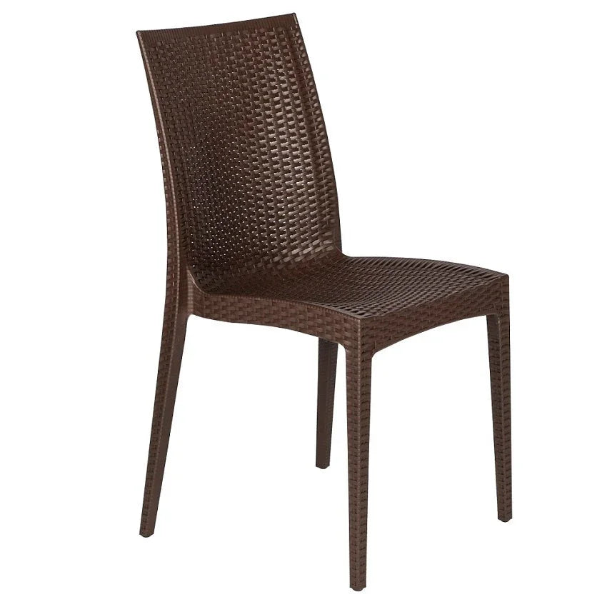 Mace Patio Outdoor Dining Chair with Weave Design in Polypropylene Set of 4 - Elax Furniture
