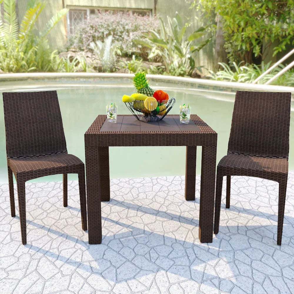 Mace Patio Outdoor Dining Chair with Weave Design in Polypropylene - Elax Furniture