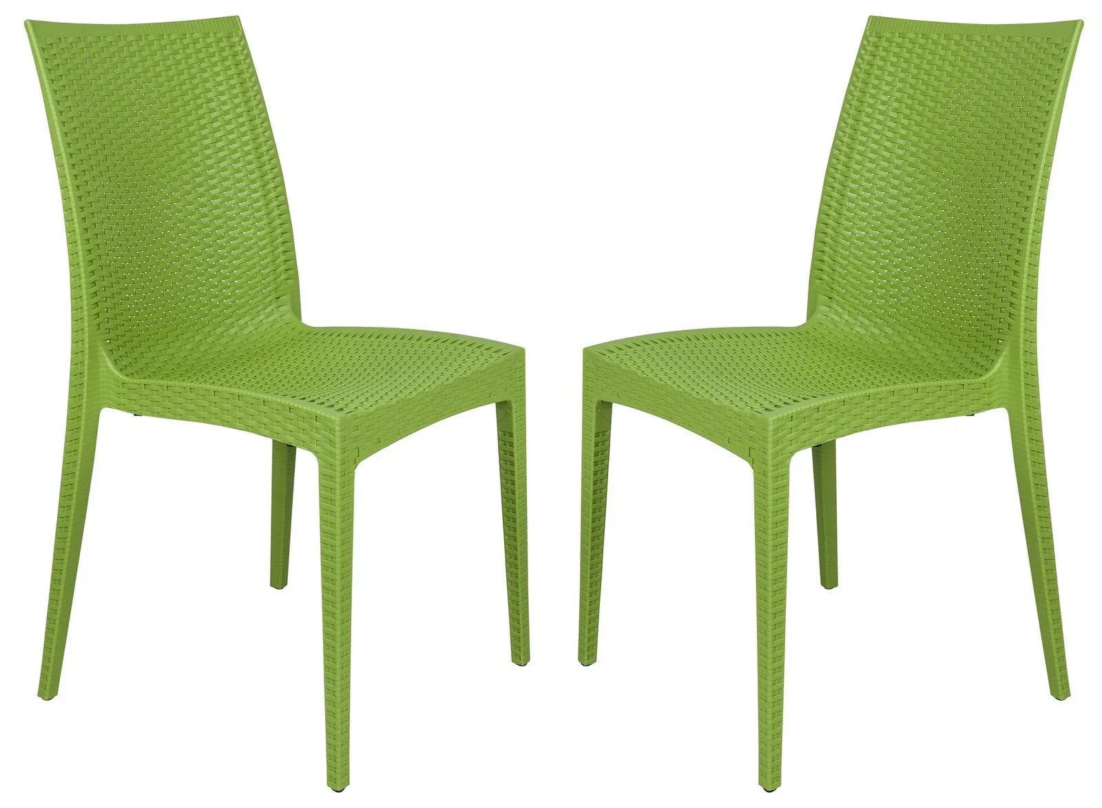 Mace Patio Outdoor Dining Chair with Weave Design in Polypropylene Set of 2 - Elax Furniture