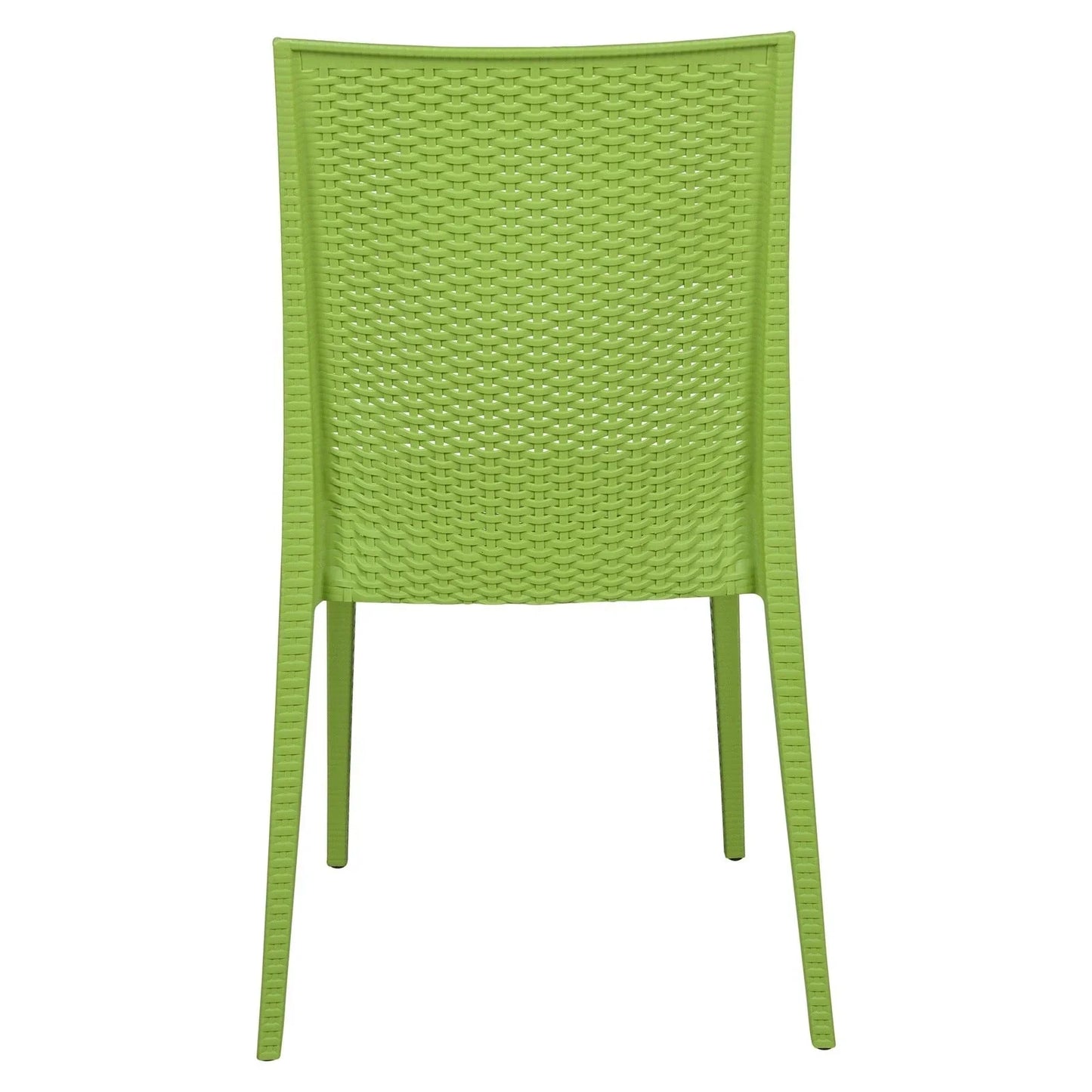 Mace Patio Outdoor Dining Chair with Weave Design in Polypropylene Set of 4 - Elax Furniture