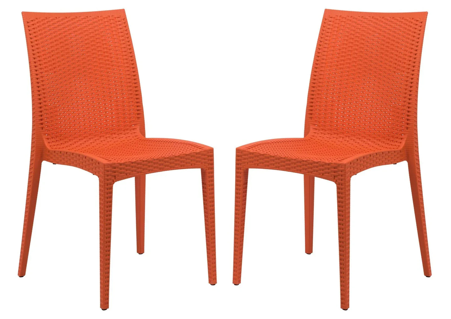 Mace Patio Outdoor Dining Chair with Weave Design in Polypropylene Set of 2 - Elax Furniture