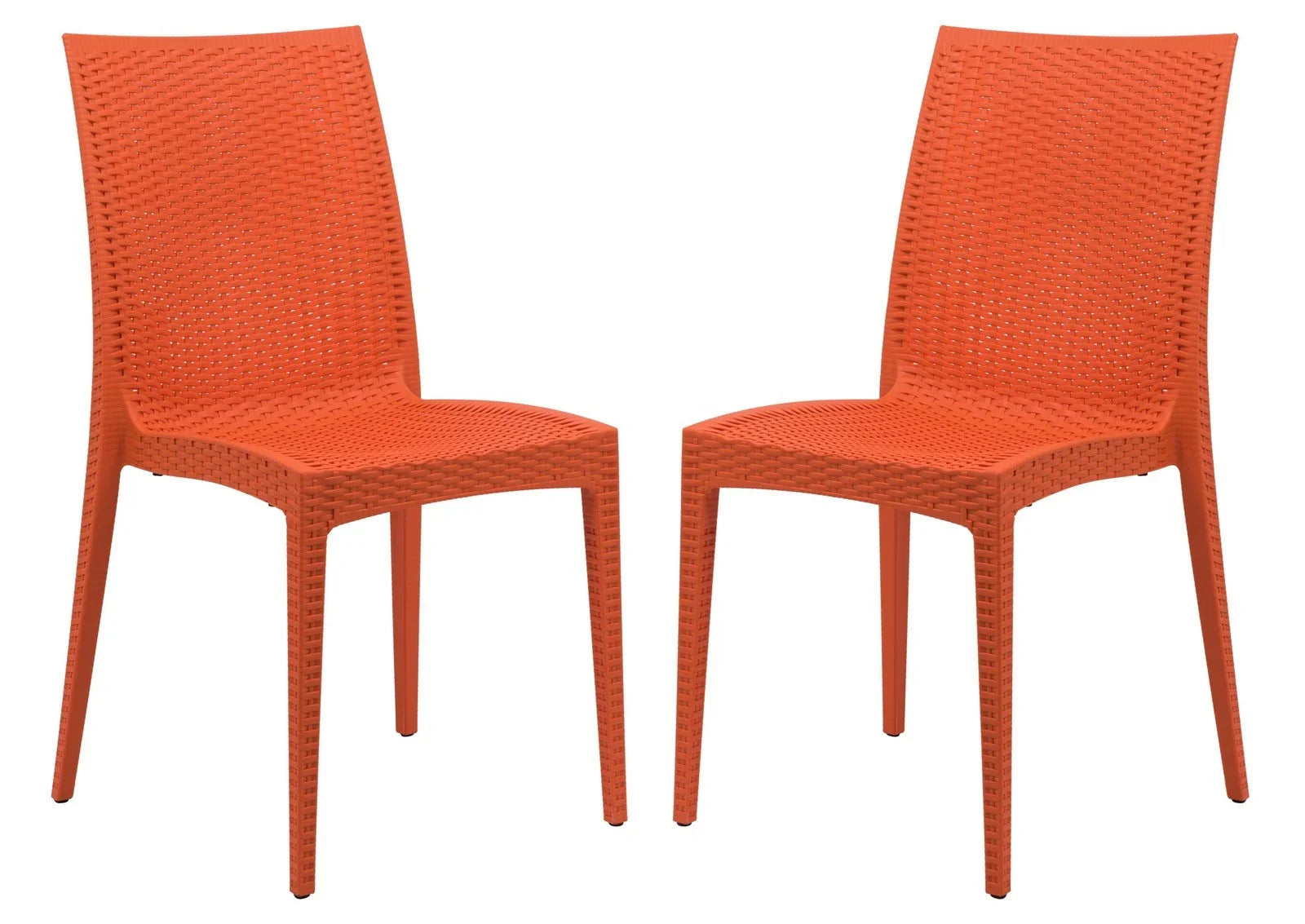 Mace Patio Outdoor Dining Chair with Weave Design in Polypropylene Set of 2 - Elax Furniture