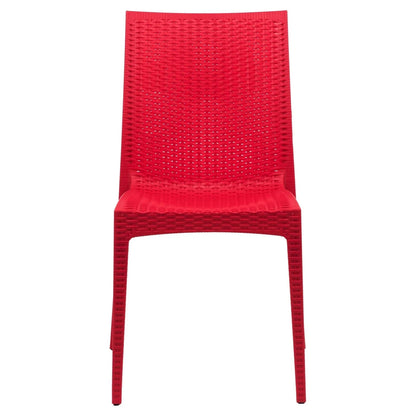 Mace Patio Outdoor Dining Chair with Weave Design in Polypropylene Set of 4 - Elax Furniture