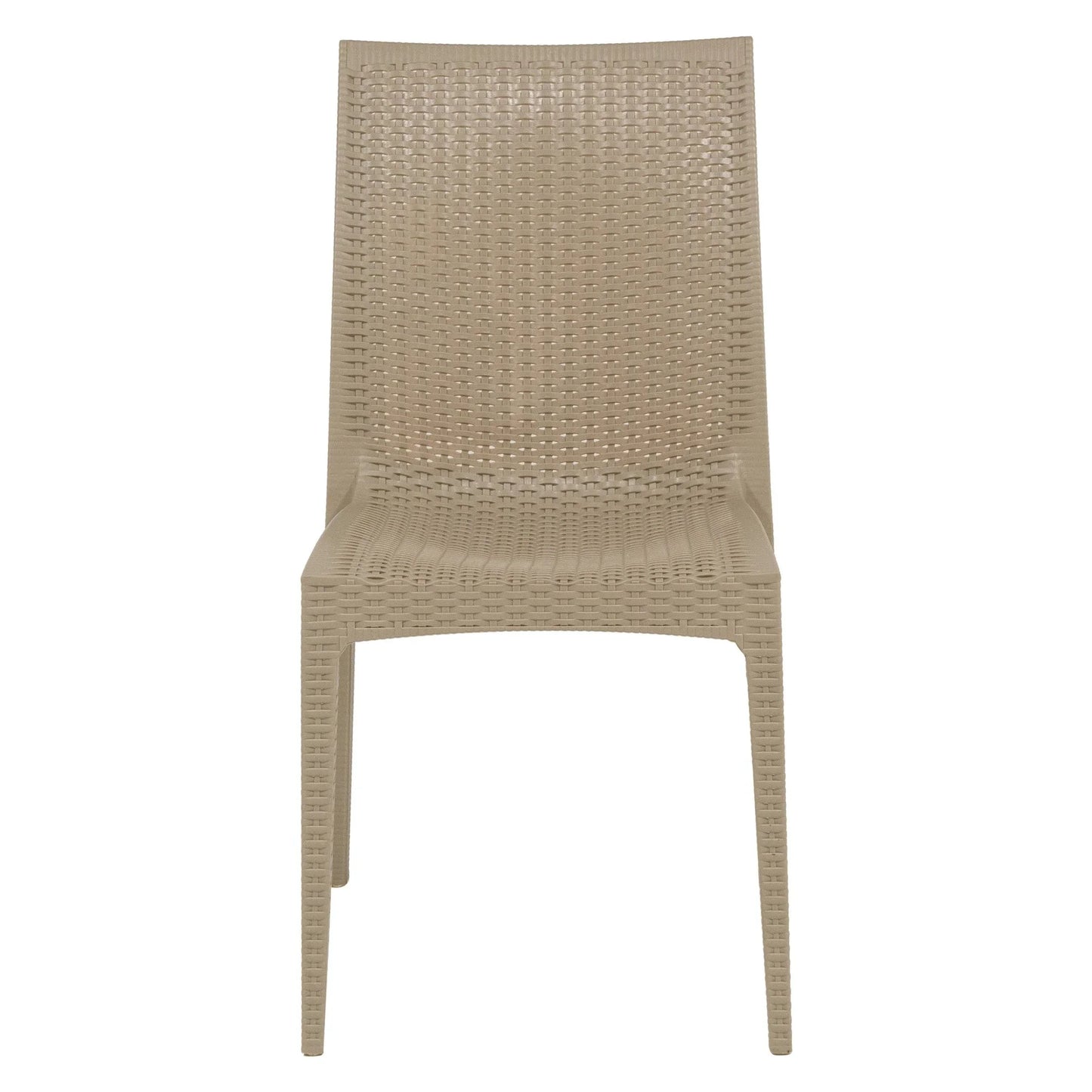 Mace Patio Outdoor Dining Chair with Weave Design in Polypropylene Set of 4 - Elax Furniture