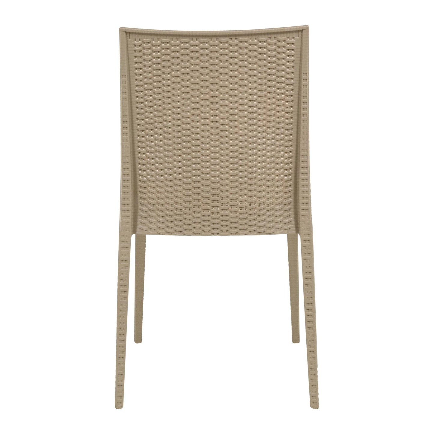 Mace Patio Outdoor Dining Chair with Weave Design in Polypropylene Set of 4 - Elax Furniture