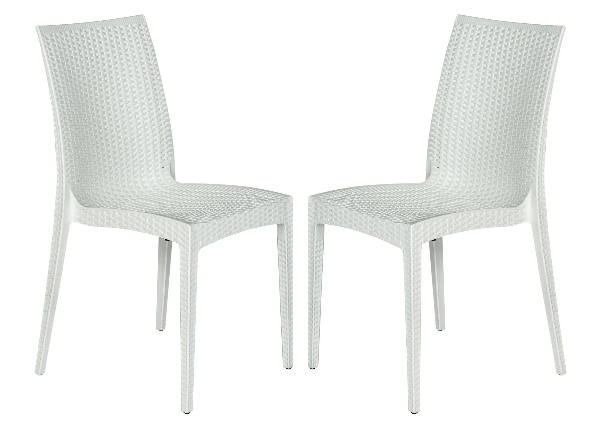 Mace Patio Outdoor Dining Chair with Weave Design in Polypropylene Set of 2 - Elax Furniture