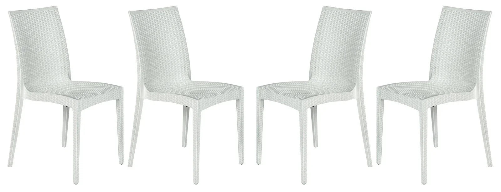 Mace Patio Outdoor Dining Chair with Weave Design in Polypropylene Set of 4 - Elax Furniture