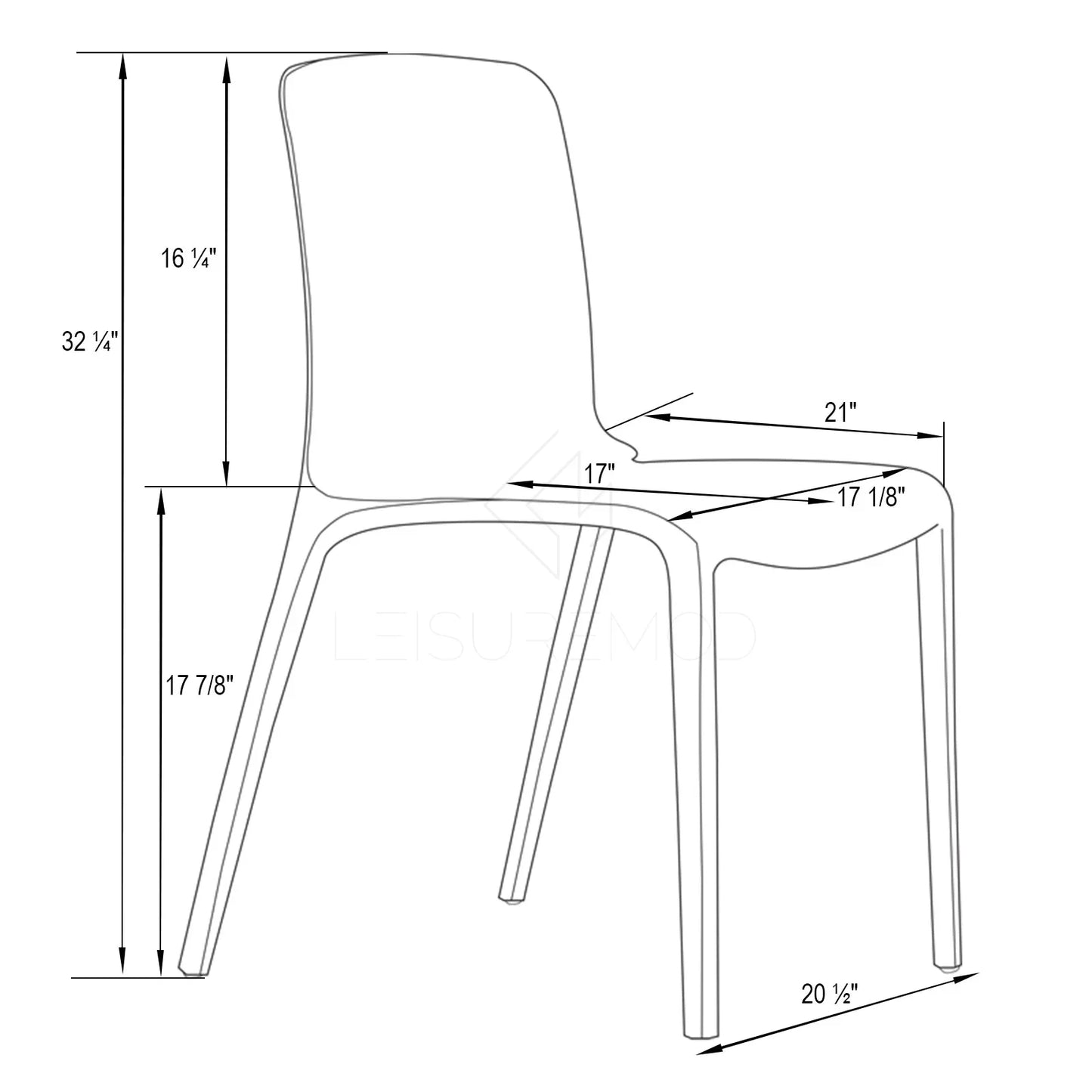 Murray Modern Dining Chair Set of 2 - Elax Furniture