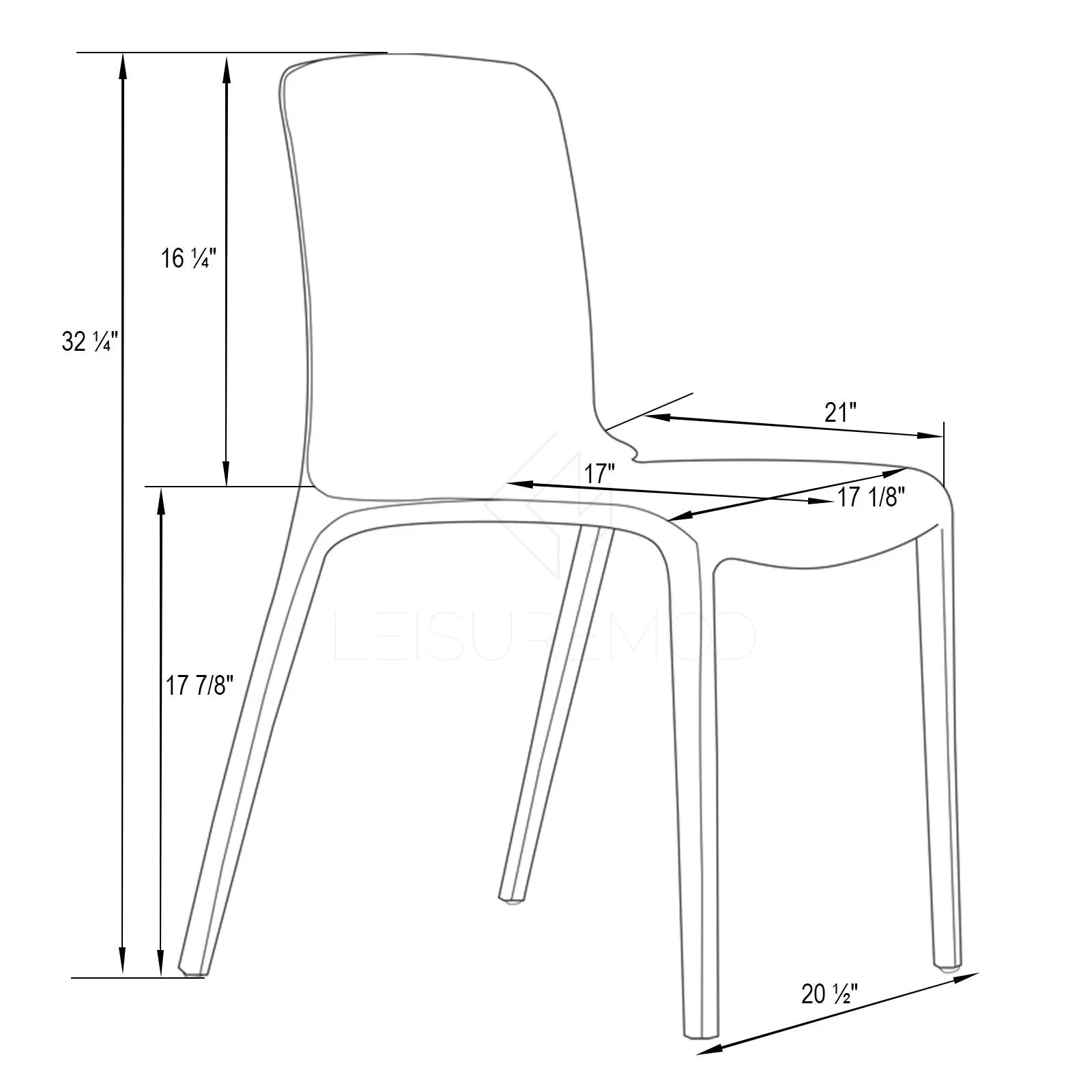 Murray Modern Dining Chair Set of 4 - Elax Furniture