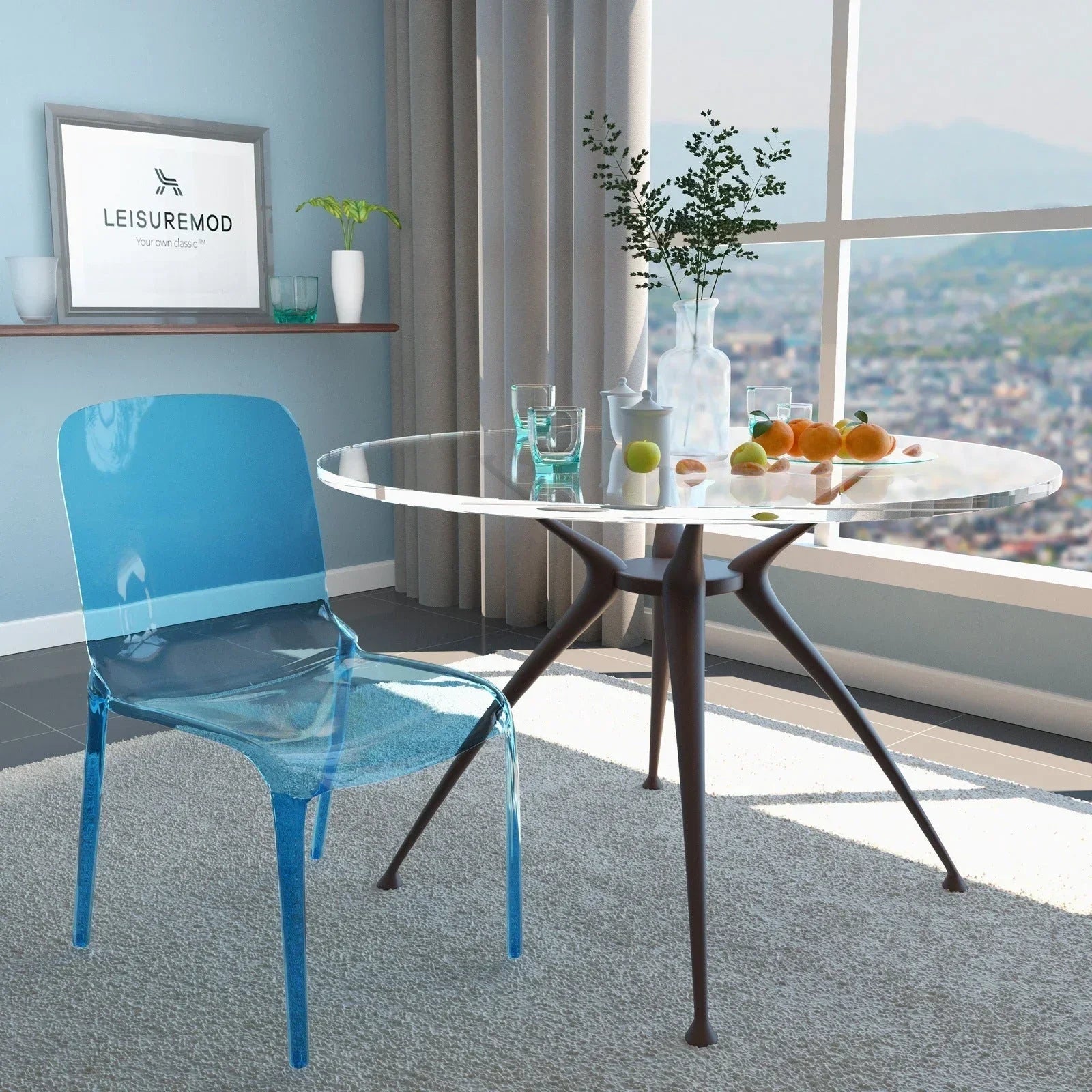 Murray Stackable Dining Side Chair in Plastic - Elax Furniture